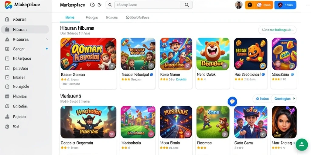 Tema permainan yang beragam dan penuh warna.