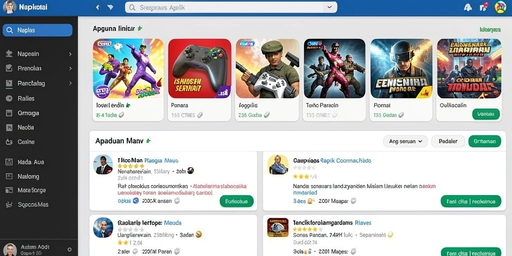 Leaderboard yang menunjukkan pemain dengan kemenangan tertinggi.