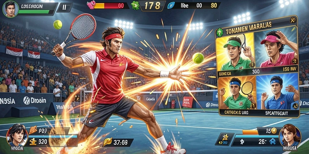 Tangkapan layar menunjukkan karakter-karakter unik dalam game.